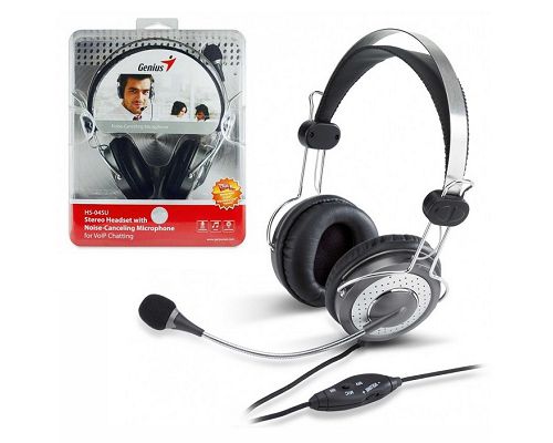 Auriculares con Microfono Genius HS-04SU Anulacion de ruido Conector Jack 3.5mm