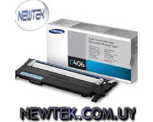 Toner Samsung CLT-C406S Cyan Original CLP-360 CLP-365 CLX-3300 CLX-3305