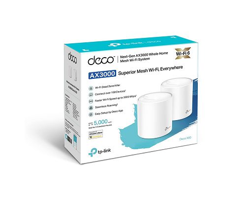 Access Point Tp-Link DECO X60 AX3000 (2 pack) WiFi Mesh Dual Band 2.4GHz 5GHz